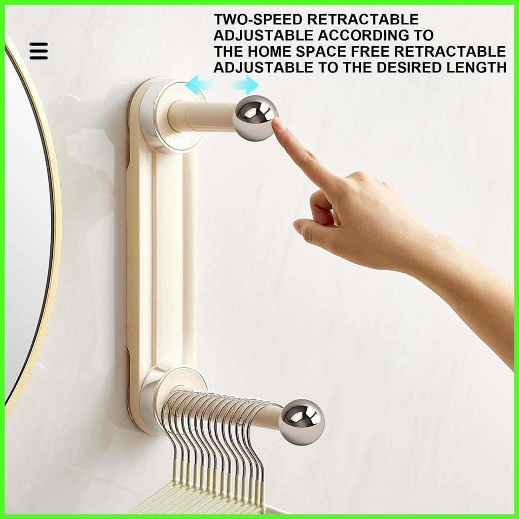 ไม้แขวนเสื้อ Organizer Stacker ถ้วยดูด Scalable แขวน Stacker Coat Hooks สําหรับตะกร้าห้องน้ํากางเกงส