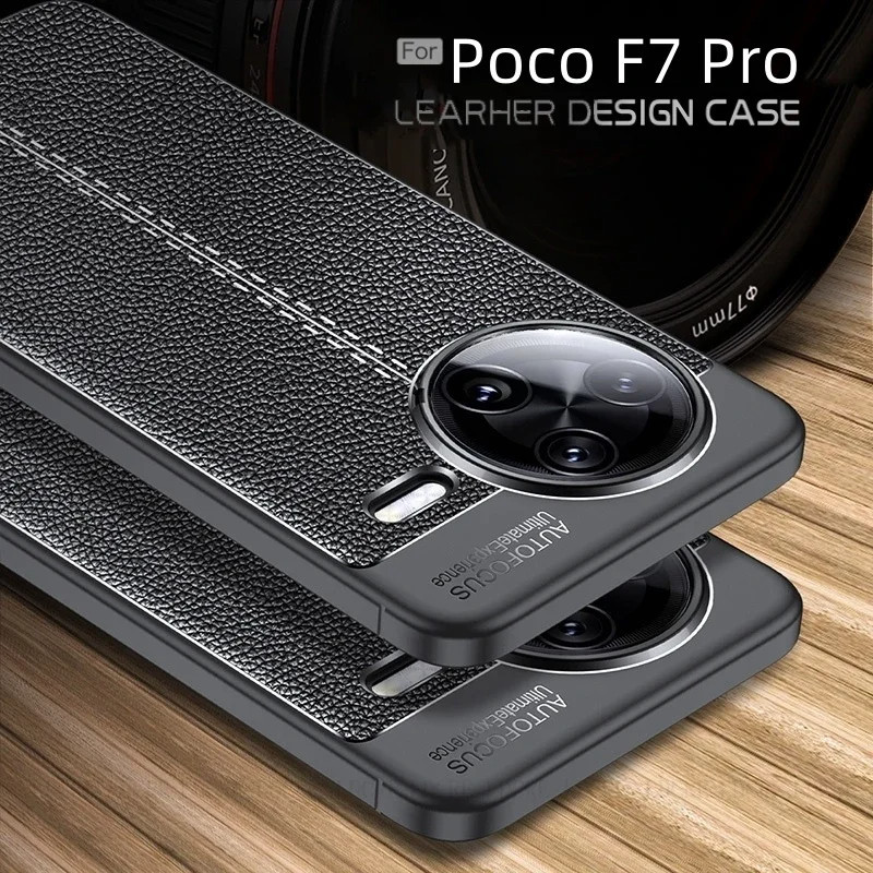 CASE XIAOMI POCO F7 PRO / POCO F7 ULTRA AUTOFOCUS SILICON CARBON LEATHER CASE