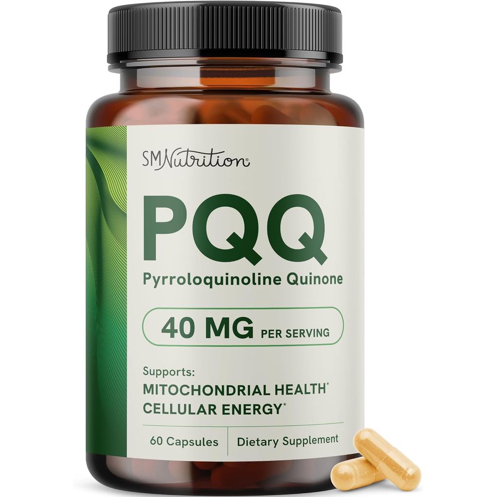 พีคิว (PQQ) 40 mg | ส่งเสริมการสร้างมิโตคอนดرياและพลังงานเซลล์ สำหรับสุขภาพสมองและเซลล์ | ทดสอบโดยบุ