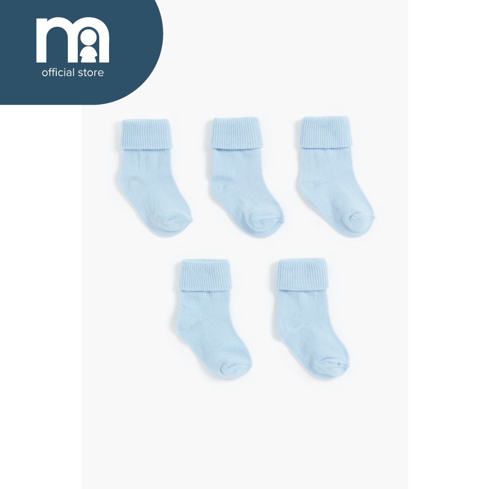 SB8 Mothercare Baby Boy Blue Turn-Over-Top Socks - 5 แพ็ค