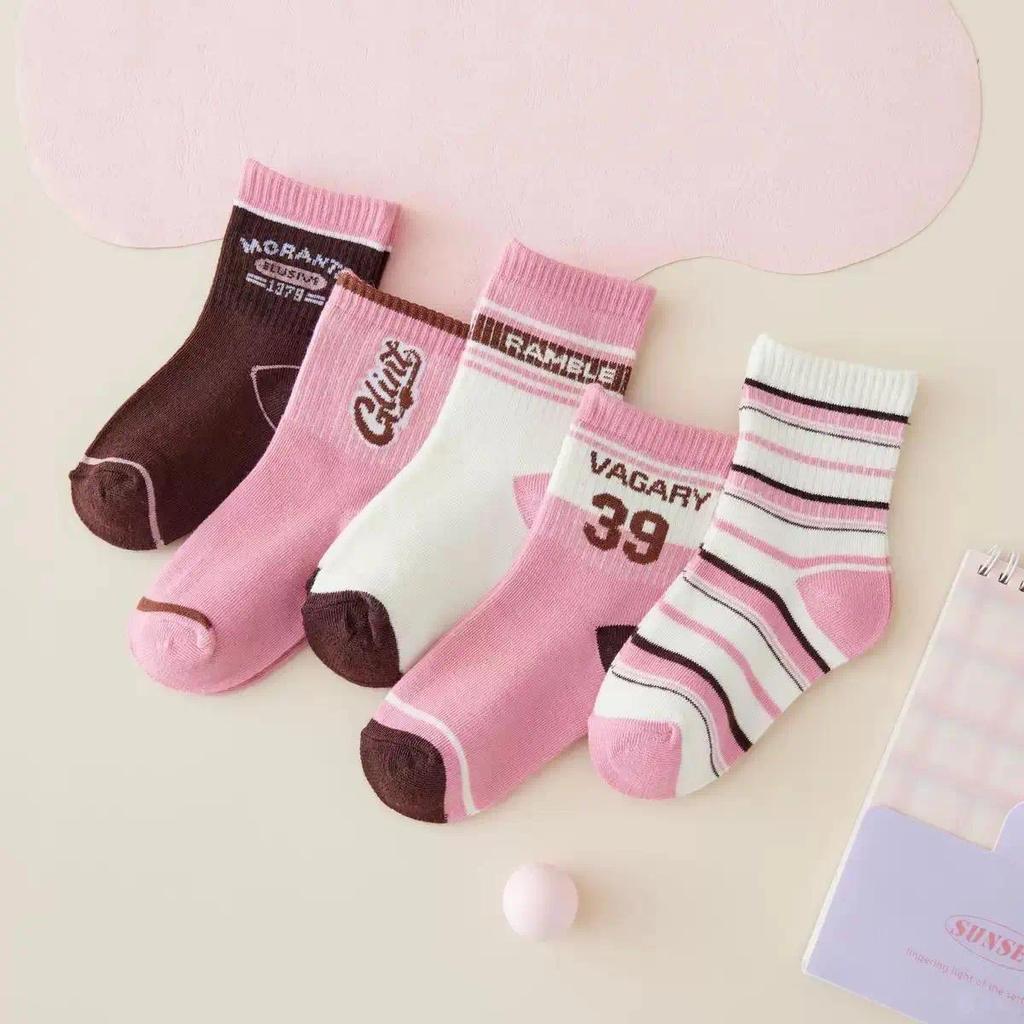 Dolemi Baby ถุงเท้าเด็ก 3-9ขวบ ฟรีไซต์  แพค5คู่ ผ้าฝ้ายแท้ ผ้านิ่ม เด็กหญิง เด็กชาย ยืดได้เยอะ ราคา ถูกที่สุด ดีลบีเคเค แกลเลอรีภาพที่ 5