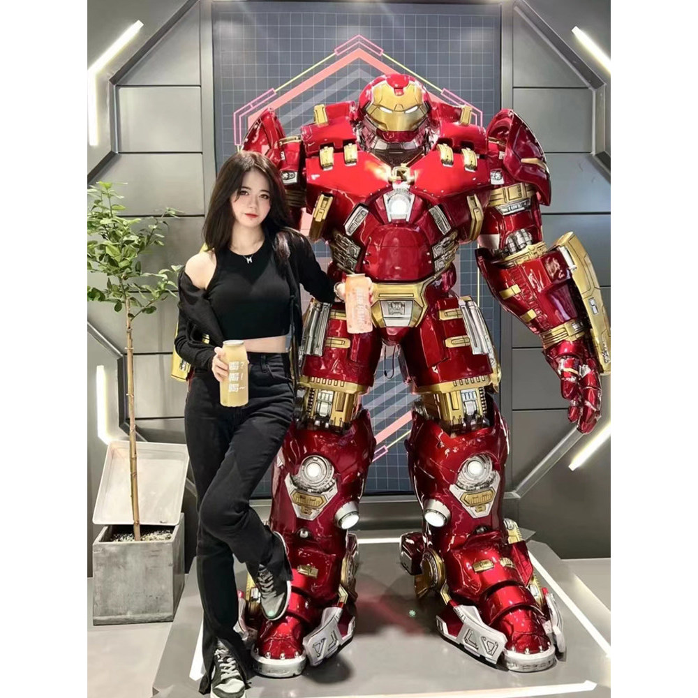 Marvel Anti-Hulk Armored Iron Man 1: 1 เครื่องประดับขนาดใหญ่ทั้งตัวร้านบาร์ห้องนั่งเล่นอินเทรนด์เล่น