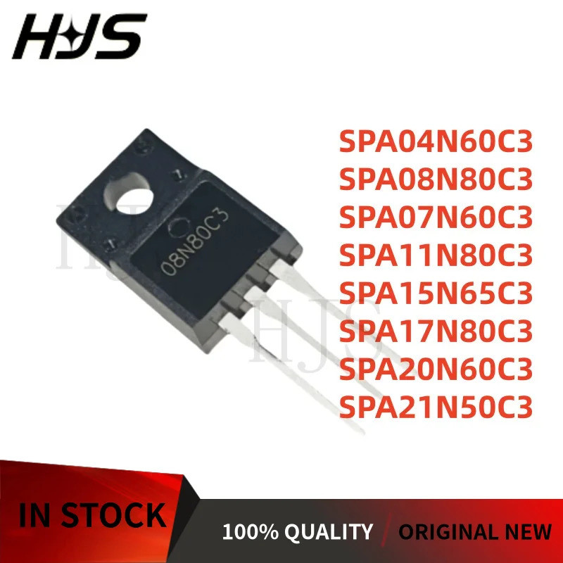10 ชิ้น/ล็อต SPA20N60C3 SPA17N80C3 SPA21N50C3 SPA11N80C3 SPA08N80C3 SPA15N65C3 SPA04N60C3 SPA07N60C3