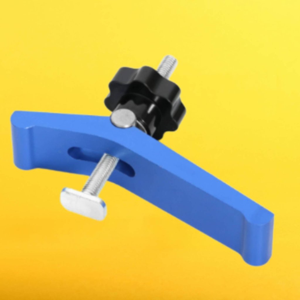 Heavy-Duty Woodworking T-Track Fixing Clamp Non-Marring T-Track Hold down Clamp Bridge Design สําหรั