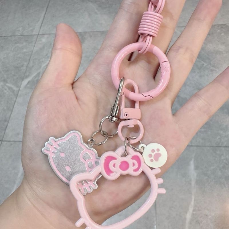 3立体HelloKittykitty扣 女生包挂创意居挂饰4.233D Hello Kitty พวงกุญแจสําหรับกระเป๋าเด็กผู้หญิง,อุปกรณ์เสริมคู่สร้างสรรค์ 4.23