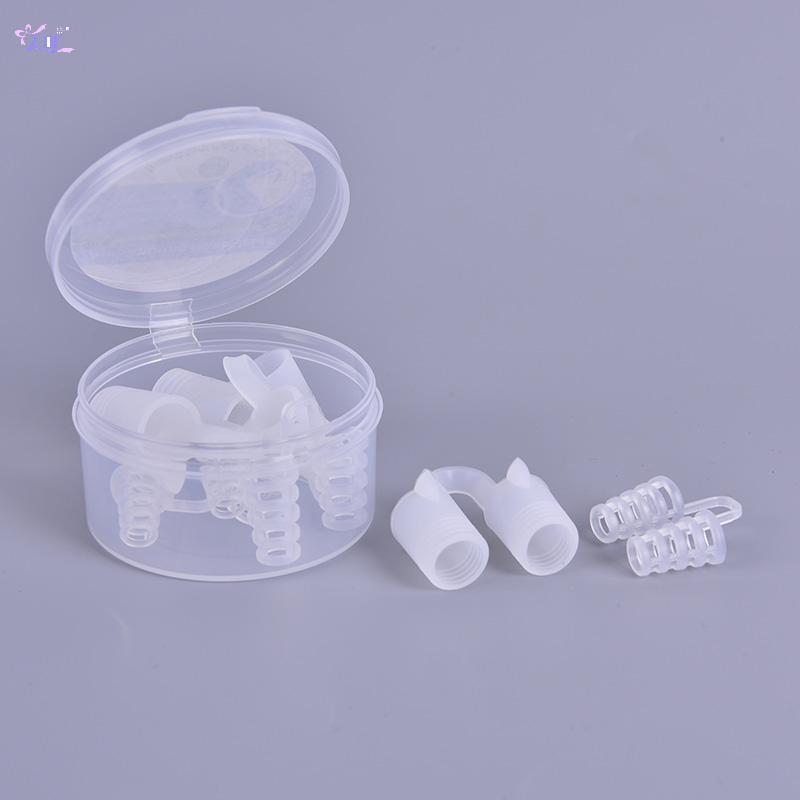 [ZDF] 8 ชิ้น/กล่อง Anti Snore Apnea Slicone Nose Clip Anti-snoring Breathe Aid Stop Snore [TH]