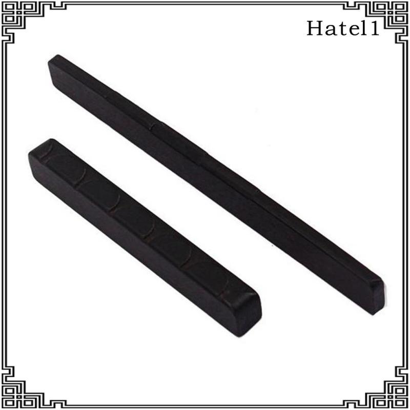 [Hatel] 6 สายกีตาร์คลาสสิก Ebony Bridge Saddle และ Nut อุปกรณ์กีตาร์โปร่งสําหรับ Luthiers