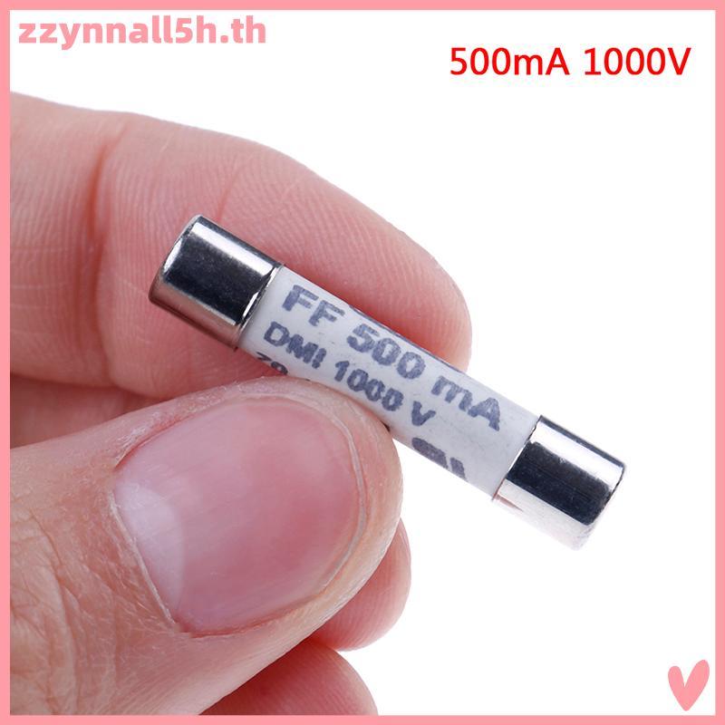 Zzynnall5h 1Pc FF 0.5A 500mA 1000V dmi ฟิวส์สําหรับมัลติมิเตอร์ F15B F17B F18B 6.3x32 มม.