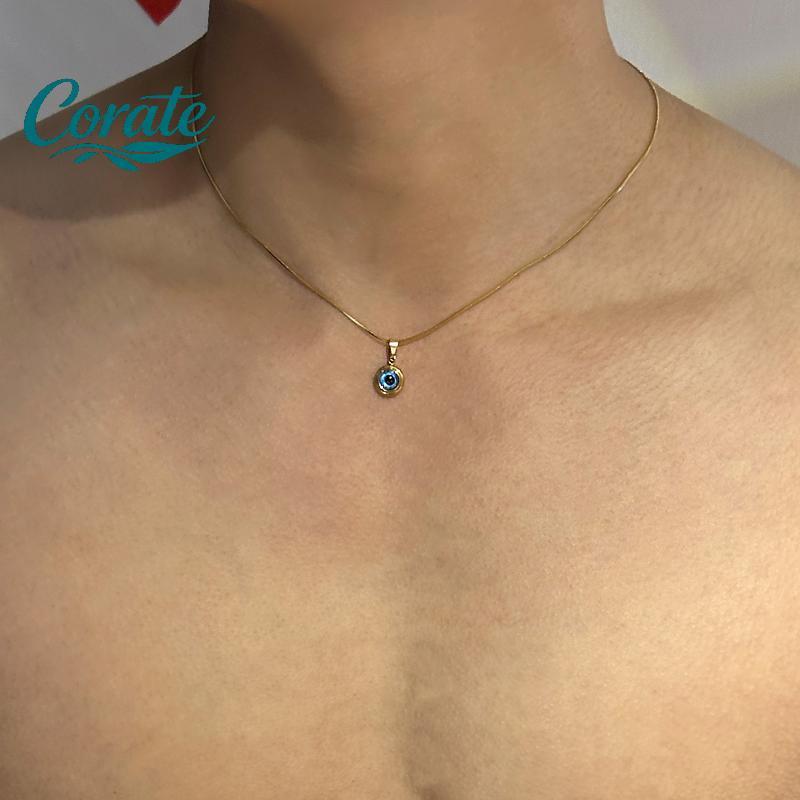 [Crate] Angel Eyes Clavicle Chain Evil Eye Nelace สําหรับผู้ชายผู้หญิง Evil Eye Choker เครื่องประดับ