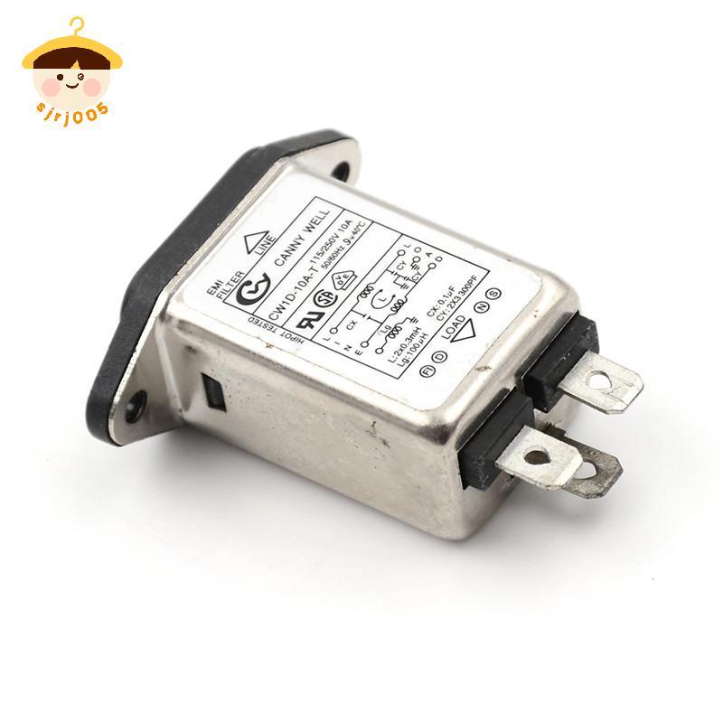 〔8C05〕 1 ชิ้น EMI RFI Filter AC 250V 10A CW1D-10A-T Suppressor Power Line ตัวกรองเสียงรบกวน
0
0
0
0
