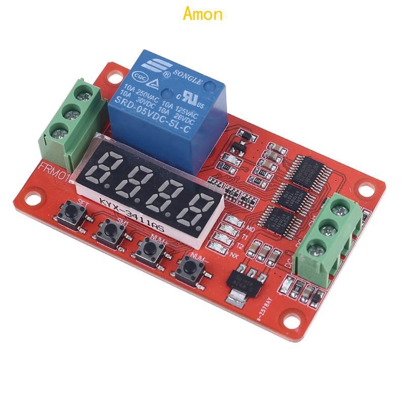 Amon FRM01 สําหรับ DC 5 12 24V 1 ช่องโมดูลรีเลย์ Loop Delay Timer Switch Self-Locking Timing Board