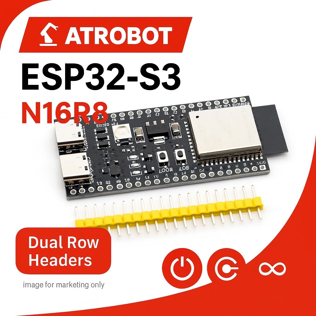ESP32-S3 DevKitC-1 บอร์ดพัฒนา N16R8 WiFi/Bluetooth IoT ขยายได้มาก สำหรับโปรเจกต์อัจฉริยะ