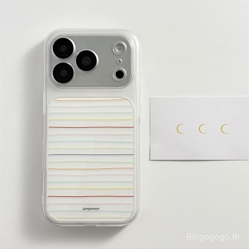 เคสโทรศัพท์เหมาะสําหรับiPhone X XS XR XSMAX 11 12 13 14 15 16 17 Pro max Plus Airสีแถบแนวนอนกันกระแท