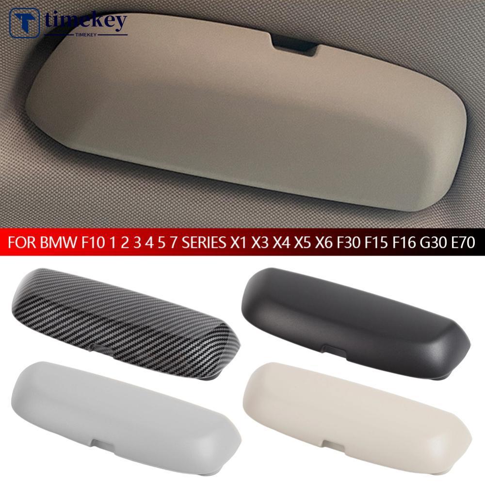 TIMEKEY รถ Sun Visor แว่นตากันแดดผู้ถือแว่นตากล่องเก็บสําหรับ BMW F10 1 2 3 4 5 7 Series X1 X3 X4 X5