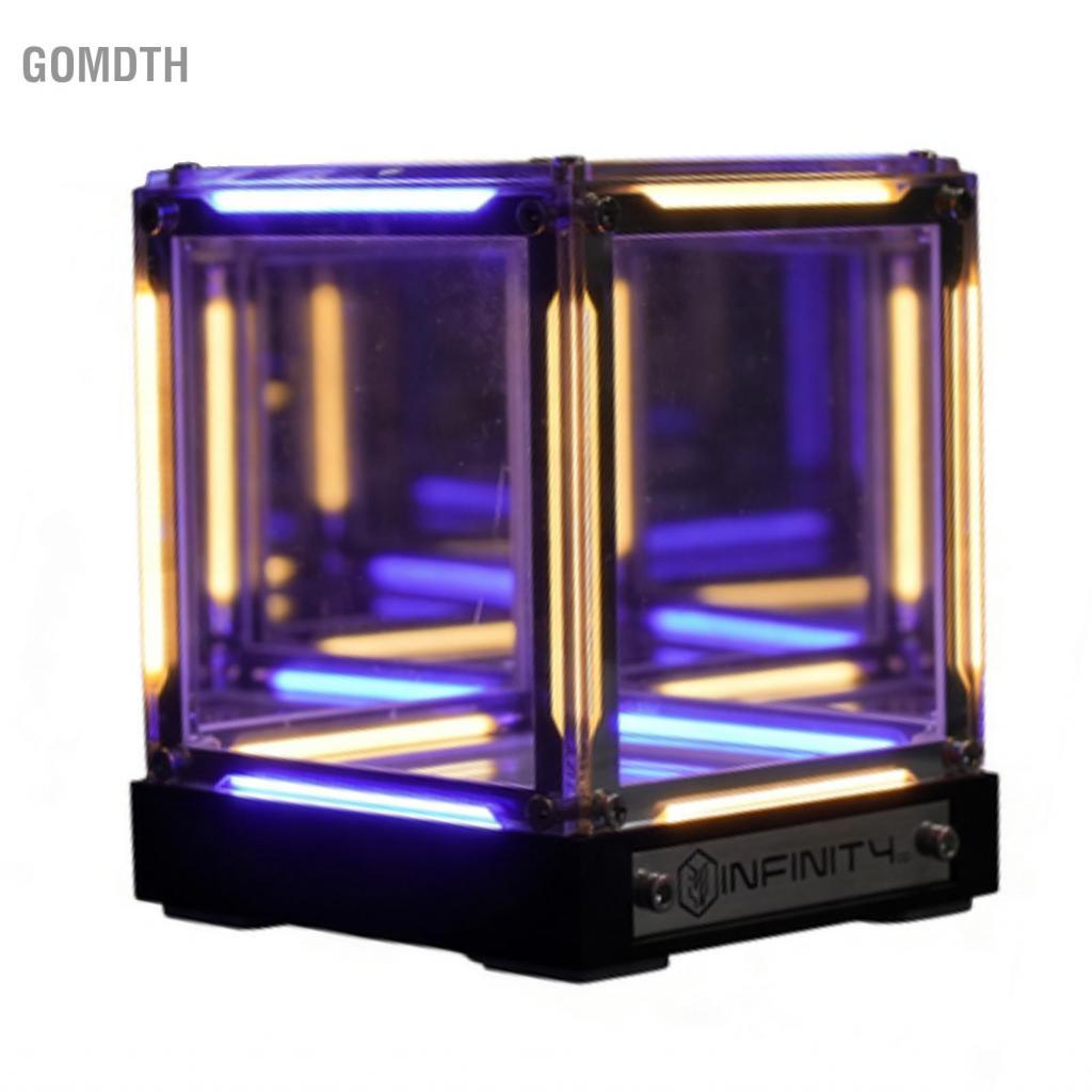 Gomdth Infinity Mirror Cube Light 4D Abyss Effect Touch Control Dimmable LED Ambient โคมไฟสำหรับ Gam