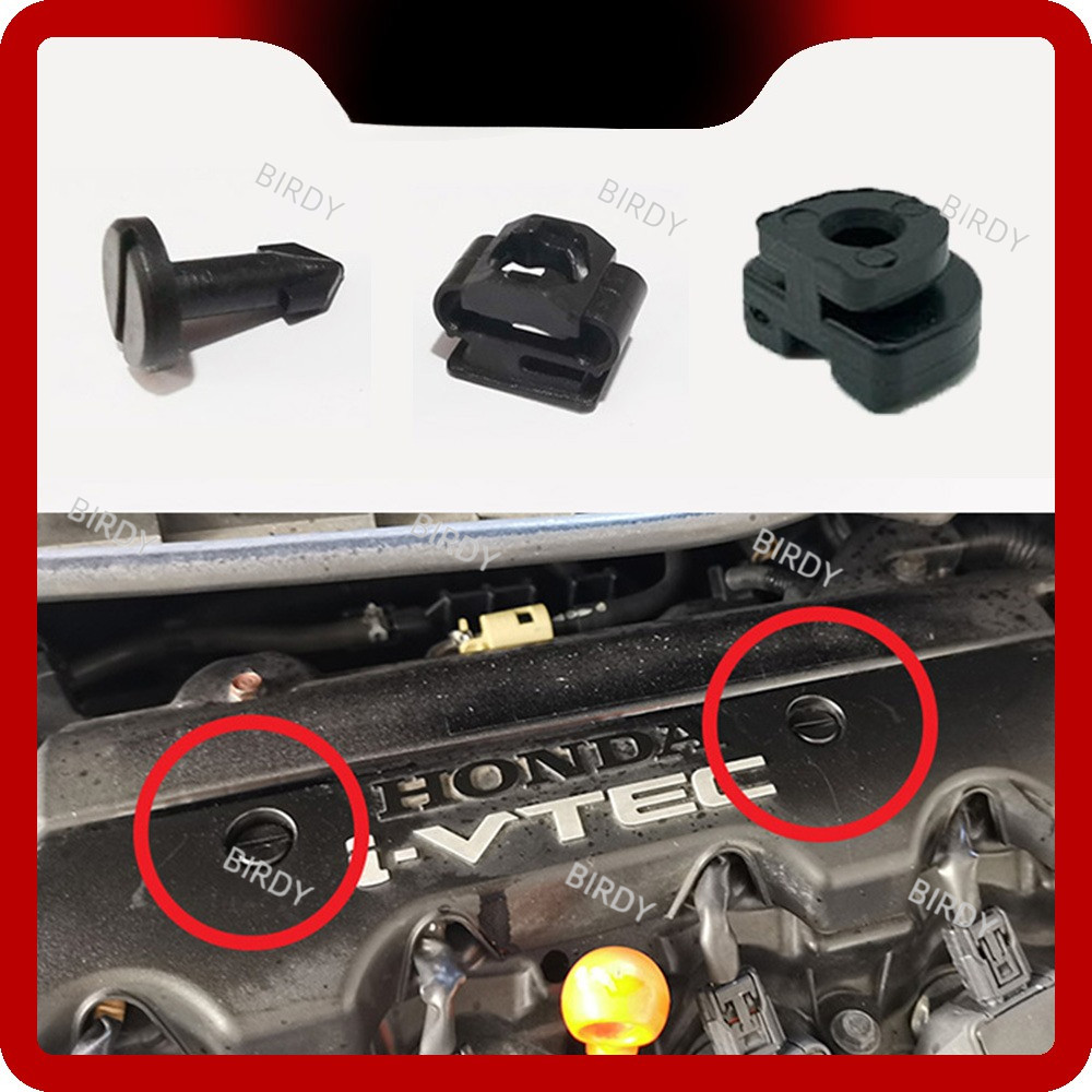 BIRDY Honda คลิปฝาครอบเครื่องยนต์พลาสติกล็อคสกรูน็อตคลิป Pin Holder part Civic FD CRV Accord HRV