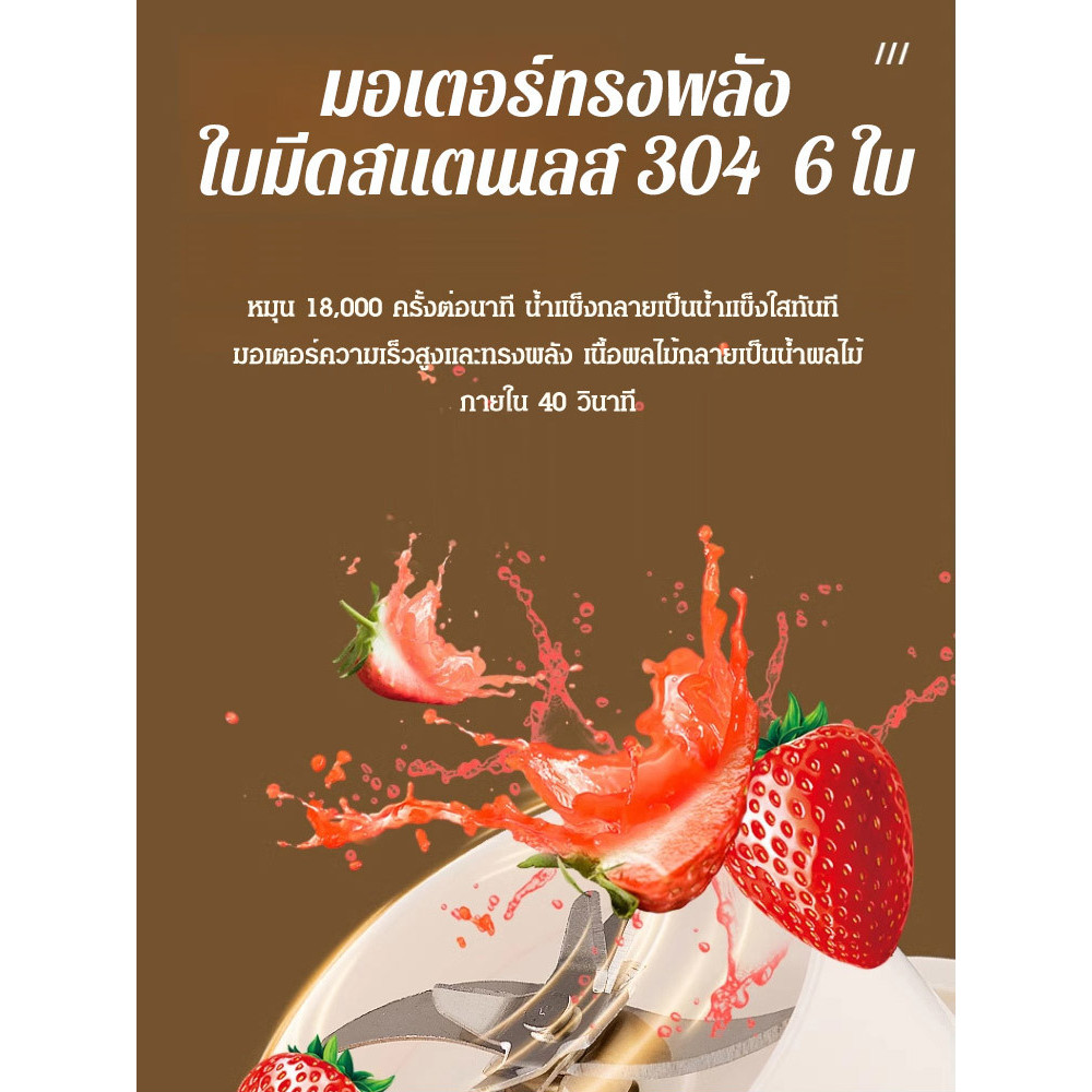 สินค้าขายดี  แก้วปั่น ไฟฟ้า แบบพกพา พลาสติก ABS สีชมพู สีเขียว สีขาว ใช้งานง่าย ทำความสะอาดสะดวก เหมาะสำหรับเดินทาง แคมป์ปิ้ง ใช้ในบ้าน ลดกระหน่ำ ราคาพิเศษ ราคา ถูกที่สุด ดีลบีเคเค แกลเลอรีภาพที่ 2