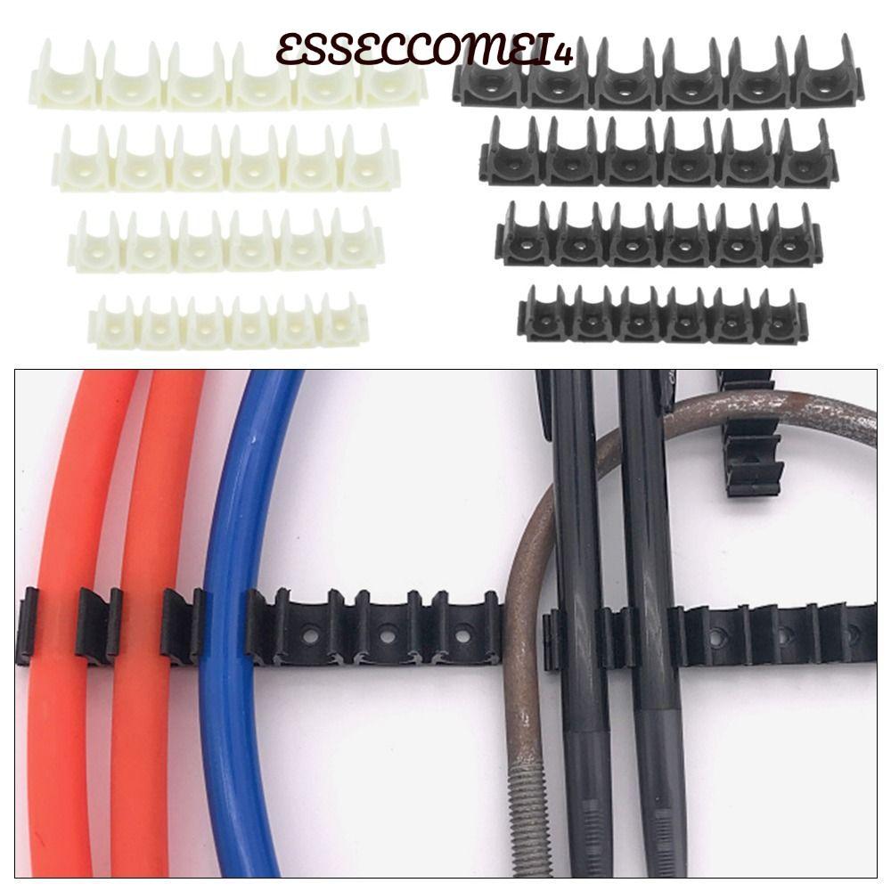 ESSECCOMEI4 ตัวยึดท่อน้ํา, คลิปแคลมป์ยึดท่อ 4-12 มม. คลิปท่อ 6 ทาง สําหรับแก๊สคอมเพรสเซอร์ คลิปท่อน้ํานิวเมติก