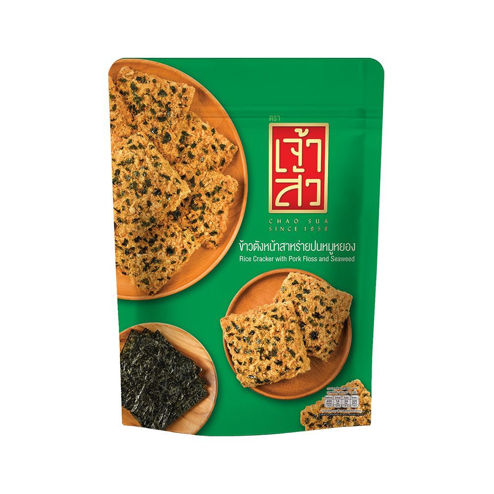 เจ้าสัว ข้าวตังหน้าสาหร่าย 80 กรัม CHAO SUA RICE CRACKER PORK SEAWEED 80 G
