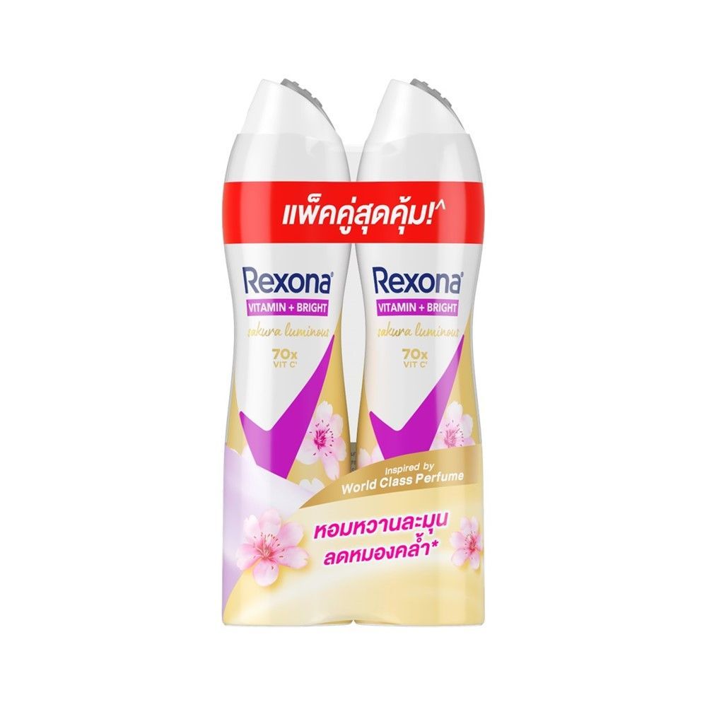 [สินค้าส่งด่วน] เรโซนา สเปรย์ ซากุระ ลูมินัส 135 มล.แพ็คคู่ REXONA SPRAY SAKURA LUMINOUS 135 ML.TWIN PACK