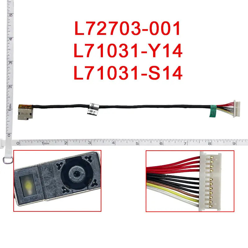 โน้ตบุ๊คแจ็คสําหรับ HP TPN-Q241 16-A A0001TX แล็ปท็อปประเภท C DC ปลั๊กอะแดปเตอร์ซ็อกเก็ตพอร์ตชาร์จ L