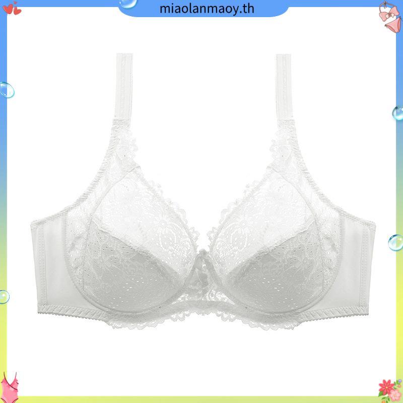 Parifairy ดอกไม้ลูกไม้ Bra สําหรับผู้หญิง Plus ขนาด Bra ลวดไม่มีโฟม Full Cup ชุดชั้นใน 38D 38E 40D 4
