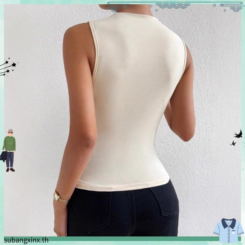 MACHMACHTHELABEL - Rina Draped Top เสื้อเดรปแขนกุด/ปาดไหล่ ใส่ได้หลายแบบ (พร้อมส่งยกเว้นสี mocha mou