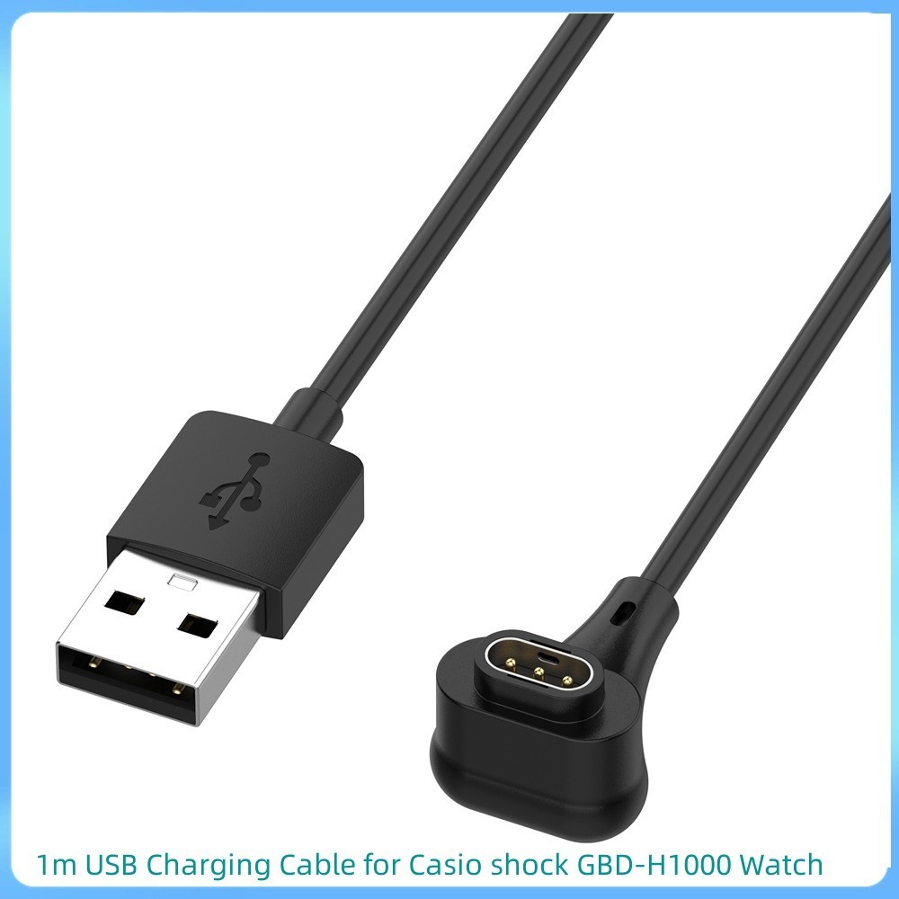 สายชาร์จ USB 1 ม. สําหรับ Casio shock GBD-H1000 นาฬิกาแหล่งจ่ายไฟที่รวดเร็วและสะดวก Wir