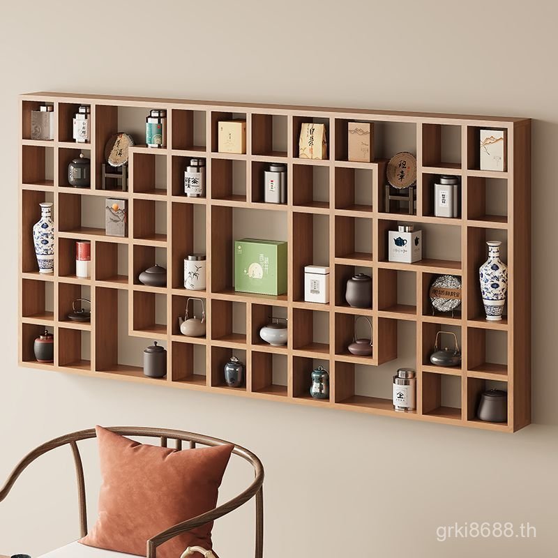 Bogu Rack Wall Storage Teacup Multi-Display Rack กาน้ําชาติดผนังตู้โชว์ Lattice Baby Rack Pavilion R