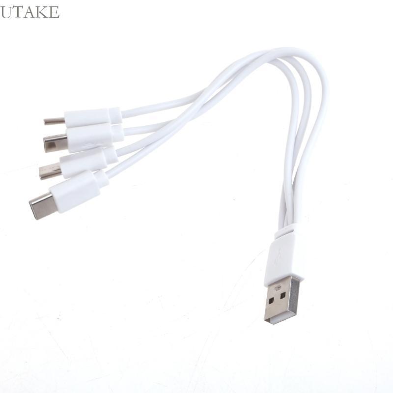 Utake สายชาร์จ USB to Type C พร้อม 2 4 Type C ชายพอร์ต USB C สายแยก