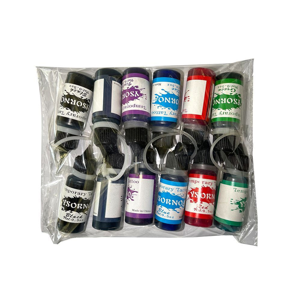 White hand-painted pigment pen, hand-drawn tattoo paste, cream color pigment, henna color paste, tem