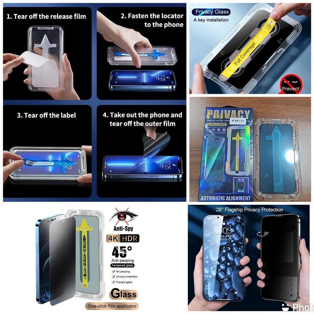 TEMPERED GLASS SUPER FIT SPY EASY INSTALL สําหรับ VIVO Y04 Y12 Y15 Y17 Y15S Y01 Y16 Y18 Y19S Y20 Y20