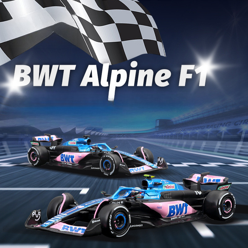 1: 43 Alpine F1 รถรุ่น BWT Alpine จําลองรถรุ่นของเล่นของขวัญตกแต่ง