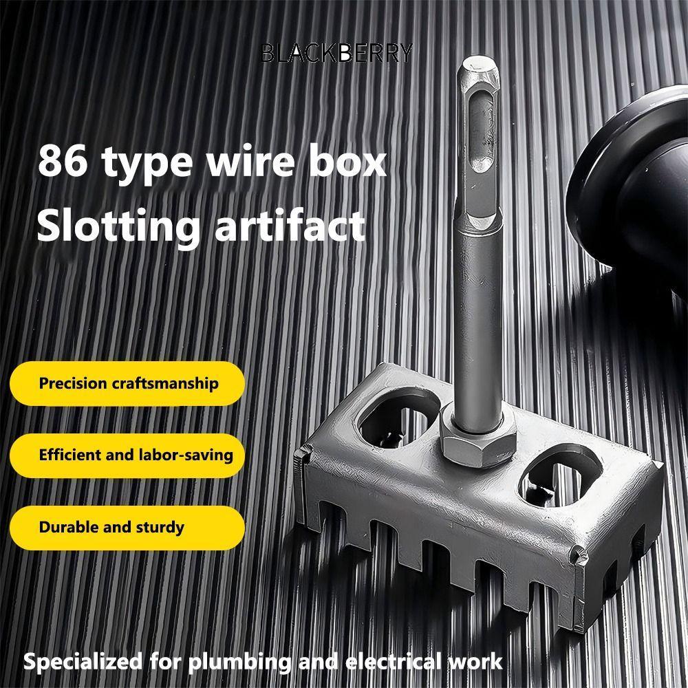 BLACKBERRY Square Hole Punch Drill, Multi-function สี่เหลี่ยมผืนผ้า Slot Tool Square Hole Punch, ของ