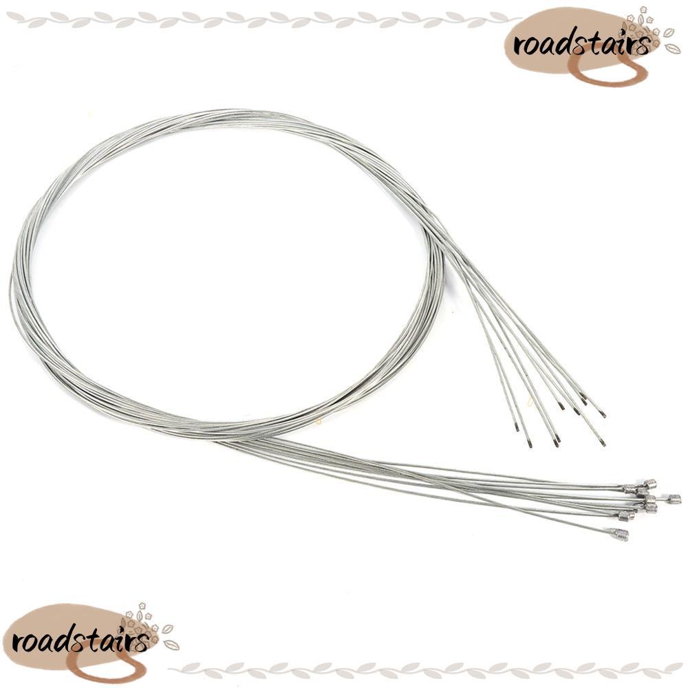 ROADSTAIRS 10 ชิ้นสายเปลี่ยนเกียร์จักรยาน สีเงินเคลือบซิงค์และสเตนเลส ใช้งานได้กับจักรยานทุกประเภท