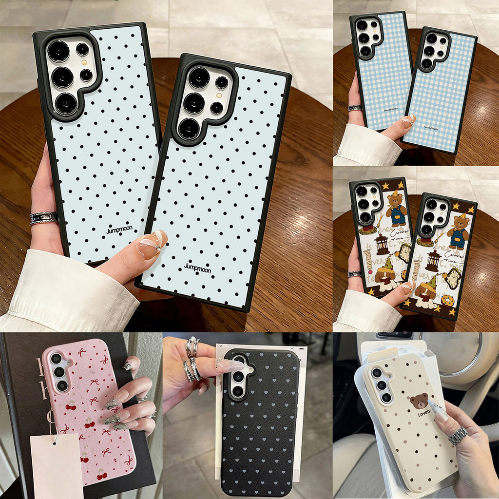 เคส For Samsung A07 A17 A16 A55 A56 A35 A26 A05S S26 S25 S24 UItra 4G 5G อะคริลิกใสเคสโทรศัพท์ Leather Case