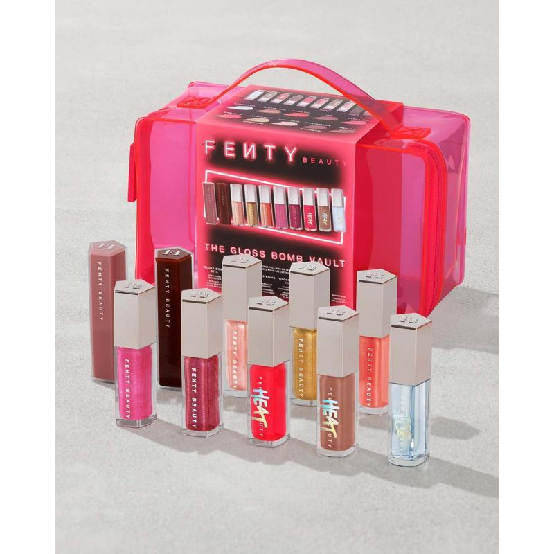 FentyBeautyTheGlossBombVault10 ชิ้นFull-SizeLipGlossSetholidaygift PX0Q