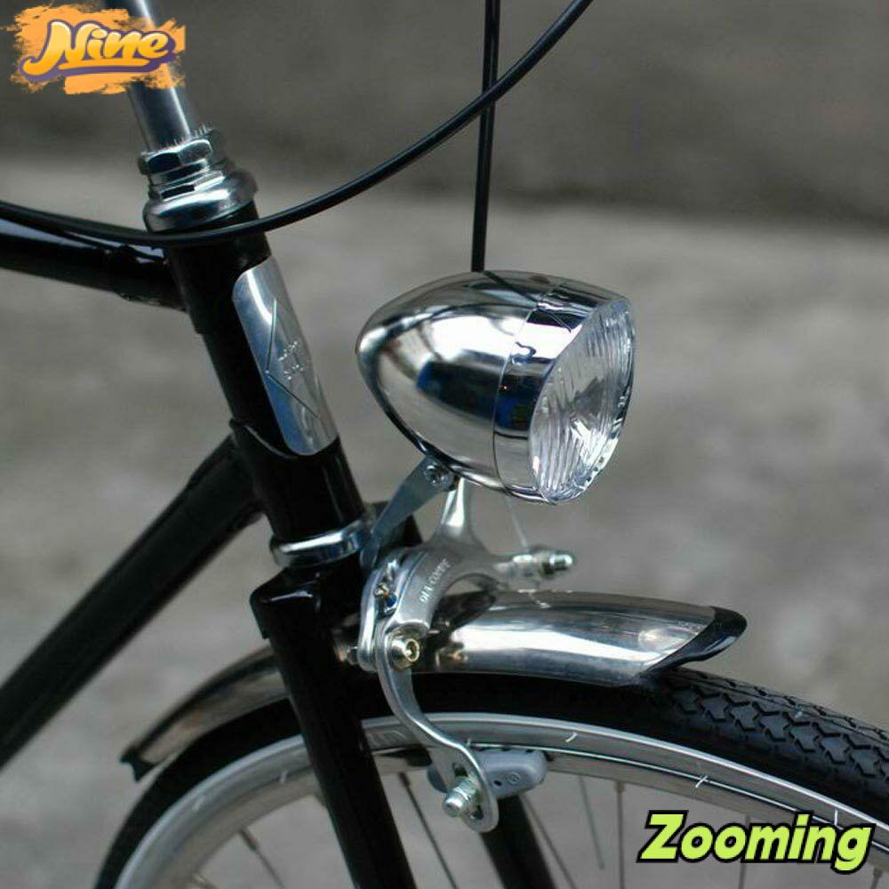 ZOOMING ไฟจักรยานอุปกรณ์ปั่นจักรยาน Retro ไฟหน้ากลางแจ้ง 3-LED ไฟขี่