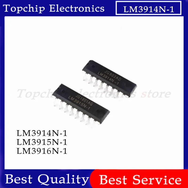 5PCS LM3914N-1 LM3915N-1 LM3916N-1 LM3914N LM3915N LM3916N DIP-18 LM3914 LM3915 LM3916 DIP18 ชิป ic
