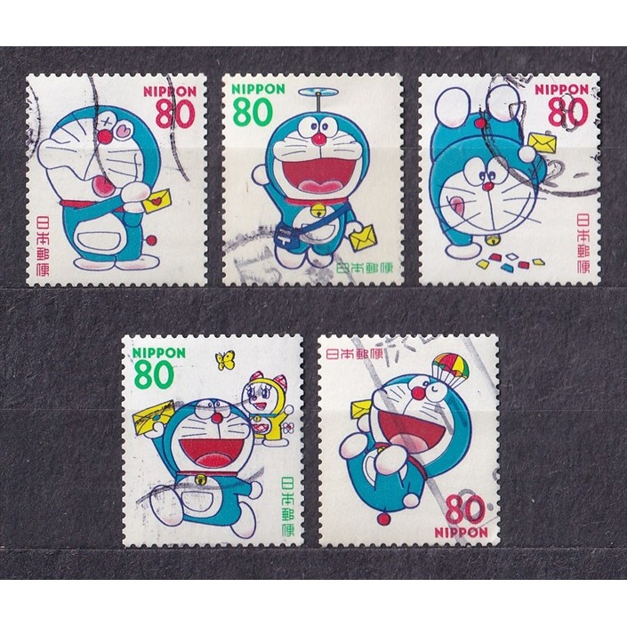 ชุดแสตมป์ไปรษณีย์ญี่ปุ่น 5 ชิ้น - โดเรม่อน | ญี่ปุ่น - โดราเอมอน 80yen 1997 G3 (5) | มือสอง/CTO