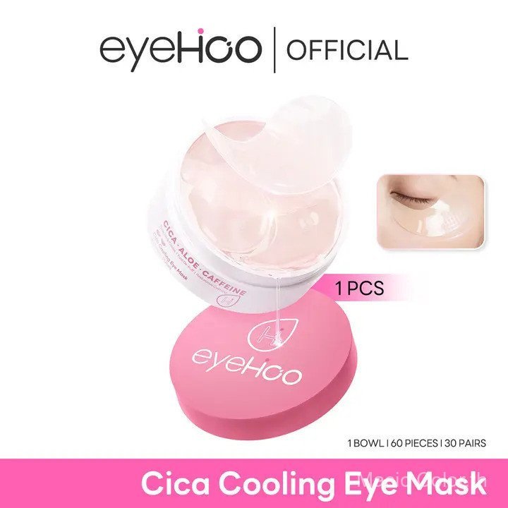 eyehoo Cica Cooling Eye Mask 60 แผ่น เจลลี่อายมาส์ก(แผ่นมาส์กตาไฮโดรเจนคอลลาเจน)