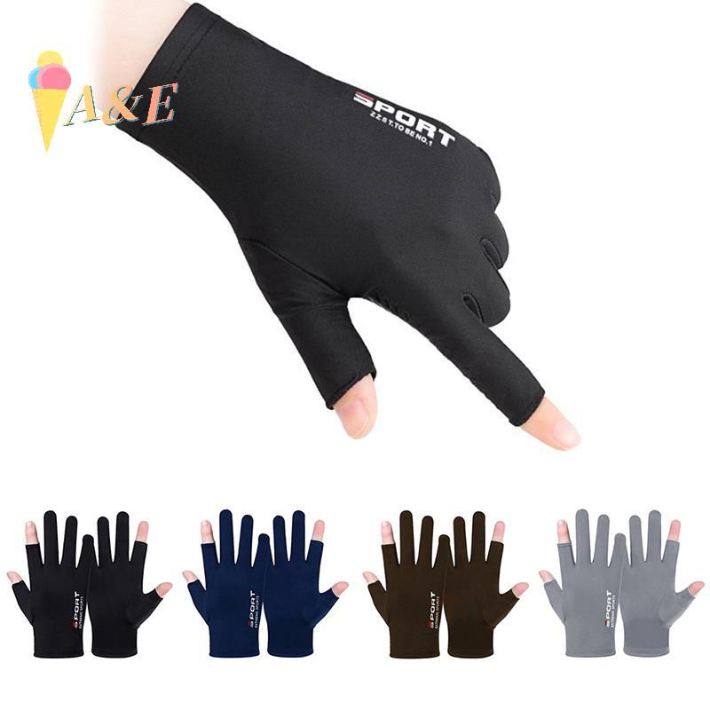 [QIMO] Anti-UV ผู้ชายผู้หญิงถุงมือตกปลา Antiskid ฤดูใบไม้ผลิ Breathable ขี่จักรยานถุงมือกีฬาตกปลา