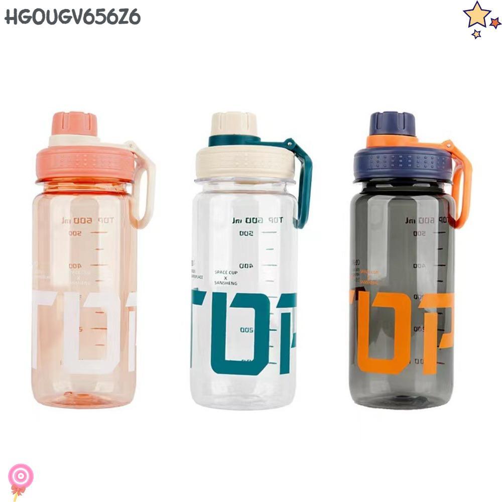 HGOUGV656Z6 ขวดน้ํา,น้ําหนักเบา 0.6L/0.8L/1Lขนาดใหญ่ความจุขวดเครื่องดื่ม,พลาสติกนํากลับมาใช้ใหม่ป้อง