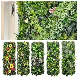 AUGUSTINA ประดิษฐ์พืชผนังแผง, DIY ดอกไม้ประดิษฐ์ Eucalyptus พรม,อุปกรณ์ถ่ายภาพป้องกันรังสียูวีทนทานเหมือนจริงจําลองแผ่นพืชเมเปิ้ลงานแต่งงาน
