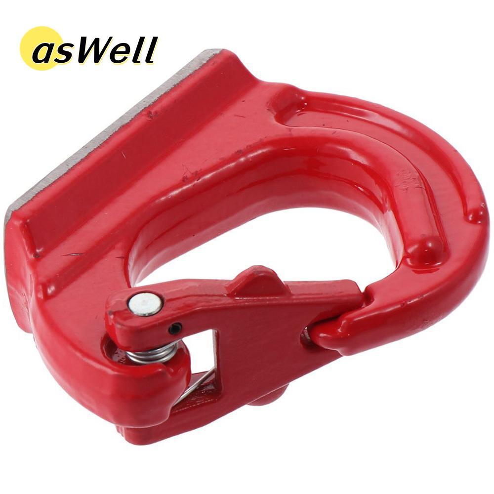 ASWELL ตะขอยกสําหรับงานหนัก, ตะขอยึดแบบเชื่อม G80 สีแดง 2T, เหล็กโลหะผสมพร้อมสลักปลอม ตะขอเชื่อมความ