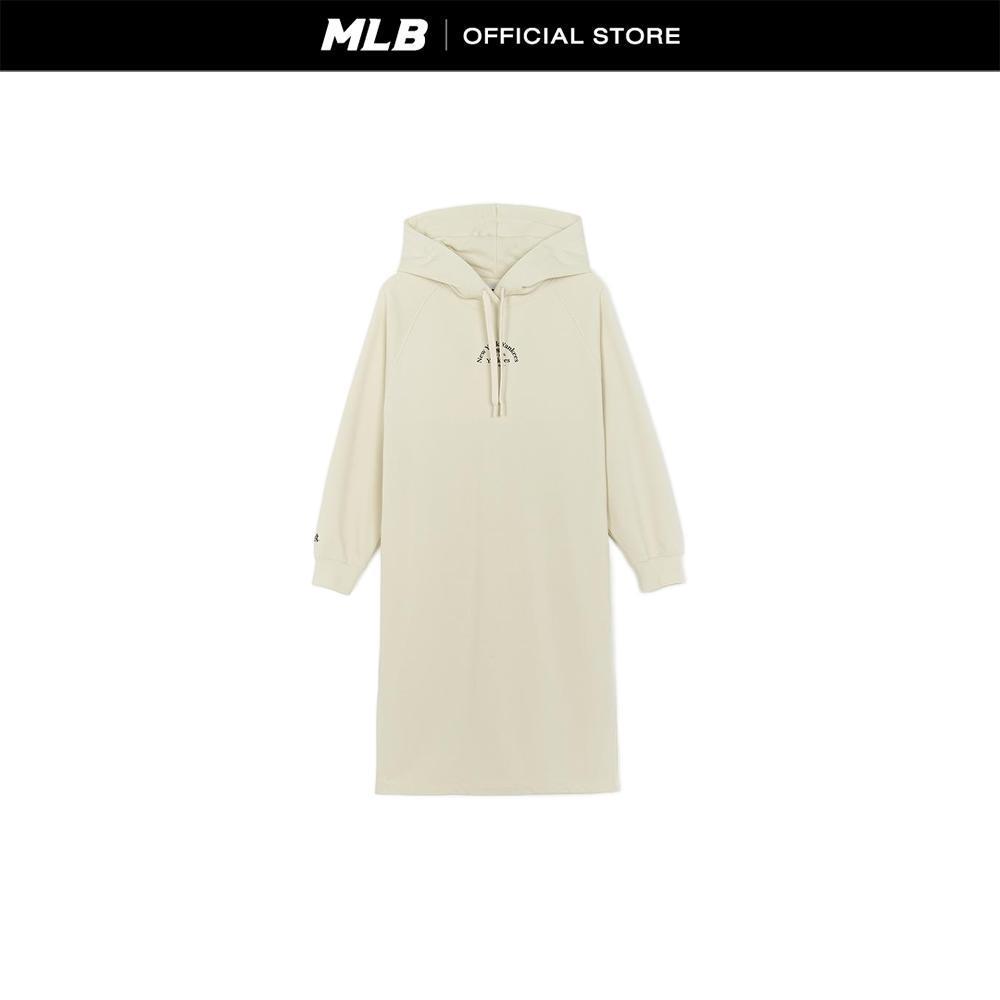 MLB ชุดเดรส ผู้หญิง Women'S Basic Hoodie Long Dress รุ่น 3FOPB0154 50CRS Cream