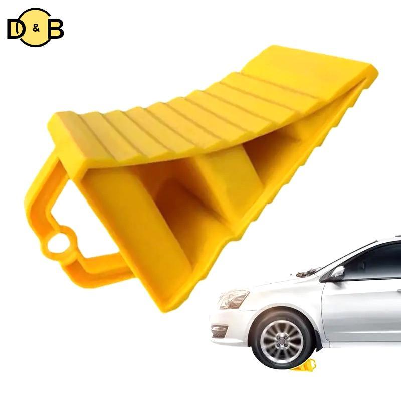 [DB] Portable Wheel Cho with Handles Vehicle Car Tru Wheel Tyre Cho Stop Blo แผ่นรองรับยางฐานพลาสติก