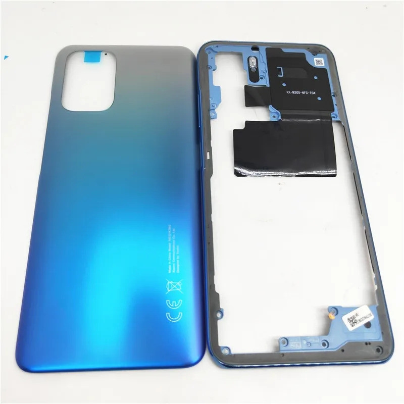 สําหรับ Xiaomi Redmi หมายเหตุ 10 M2101K7AI M2101K7AG /Note 10s M2101K7BG กลางกรอบ + แบตเตอรี่ปกหลัง