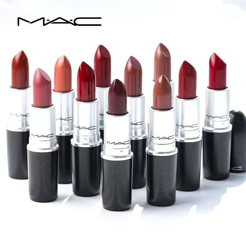 ลิปสติก  M.A.C Powder Kiss Lipstick #314 #316 #923 #930#813#928 เนื้อMatte 3g ลิป ลิปสติก