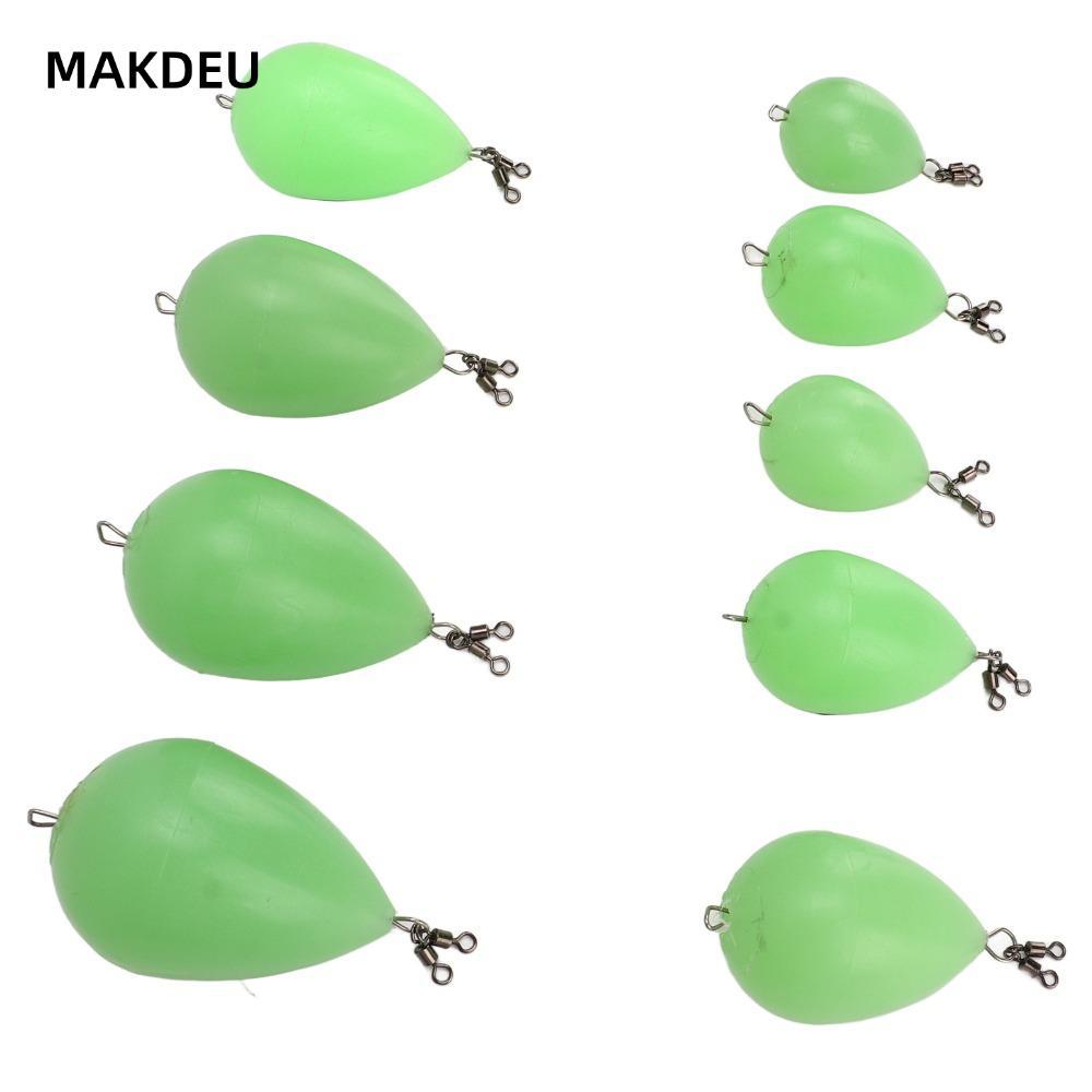 MAKDEU Night Fishing Float, Luminous Egg Shaped Fishing Float, Portable PP Fish Float Night Fishing